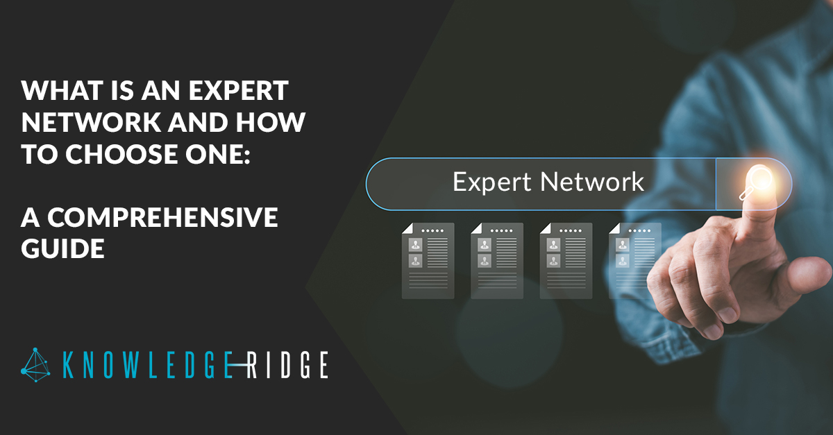 The Value of Choosing the Right Expert Network Test 1