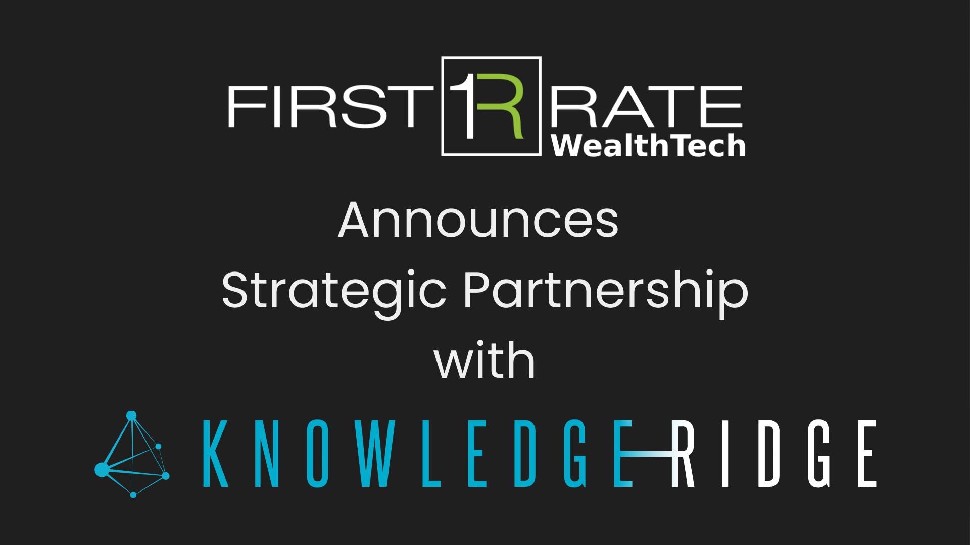 Knowledge Ridge Strategic Partnership with FirstRate WealthTech Pvt Ltd